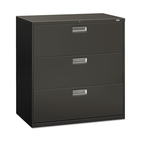 Hon HON, 600 SERIES THREE-DRAWER LATERAL FILE, 42W X 18D X 39.13H, CHARCOAL 693LS